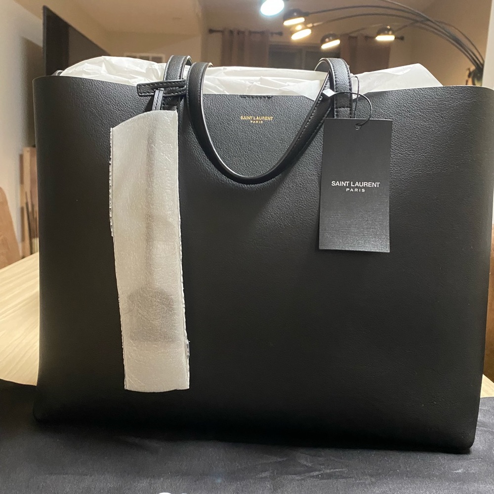 Authentic Saint Laurent large leather tote